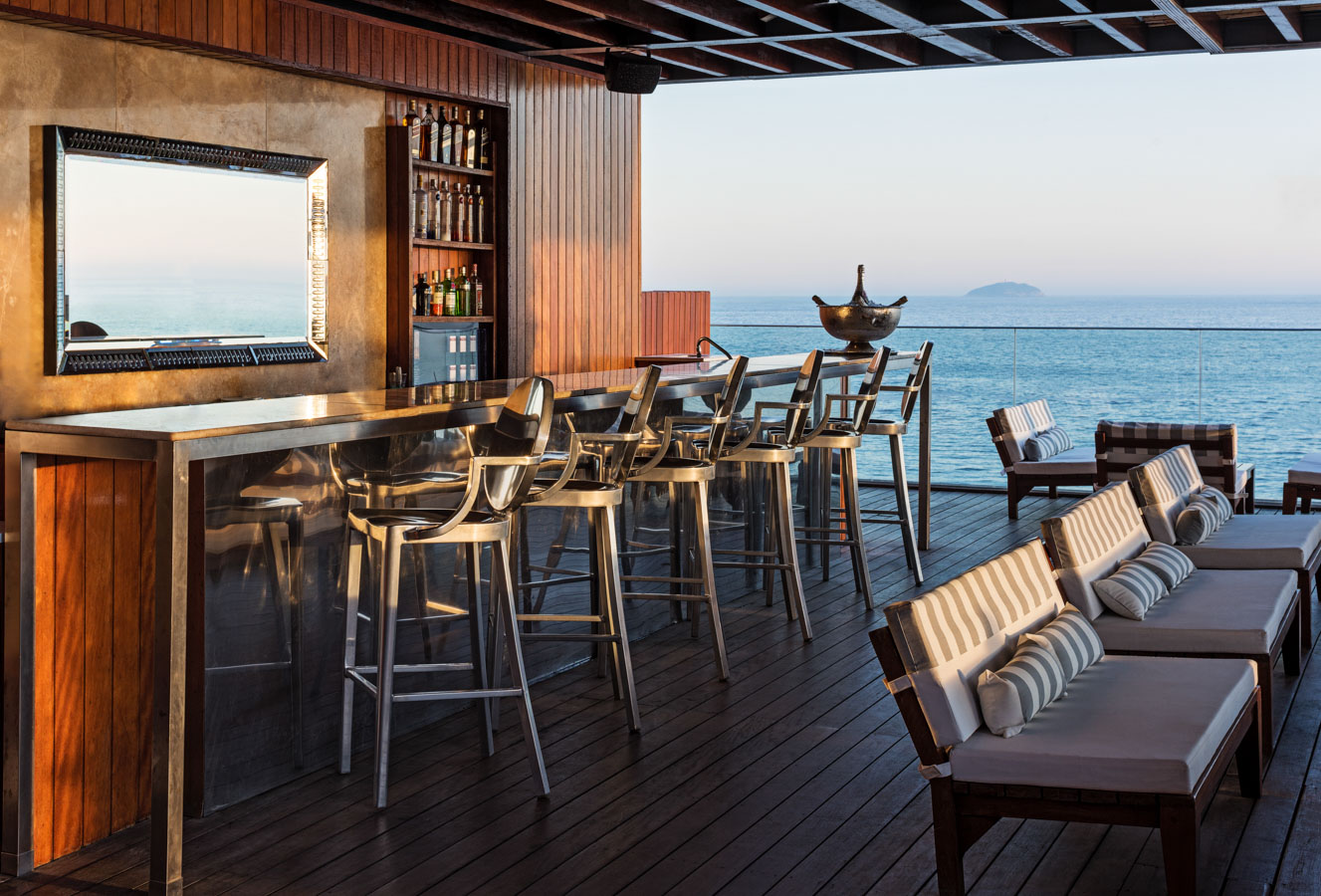 Pool Bar at Hotel Fasano Rio at sunset
